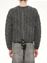 Air Yarn Regulator Knit Pullover in Charcoal