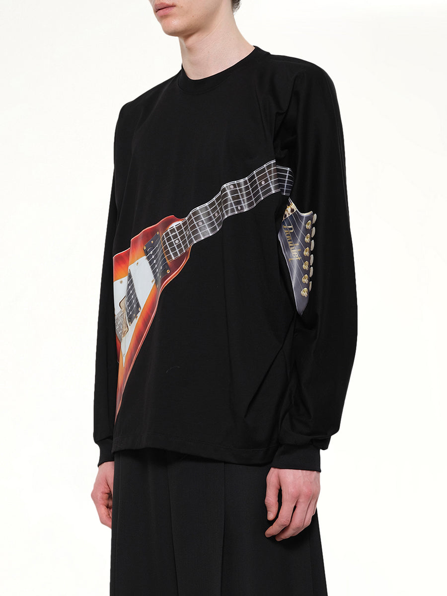 Air Guitar Long Sleeve T-Shirt in Black