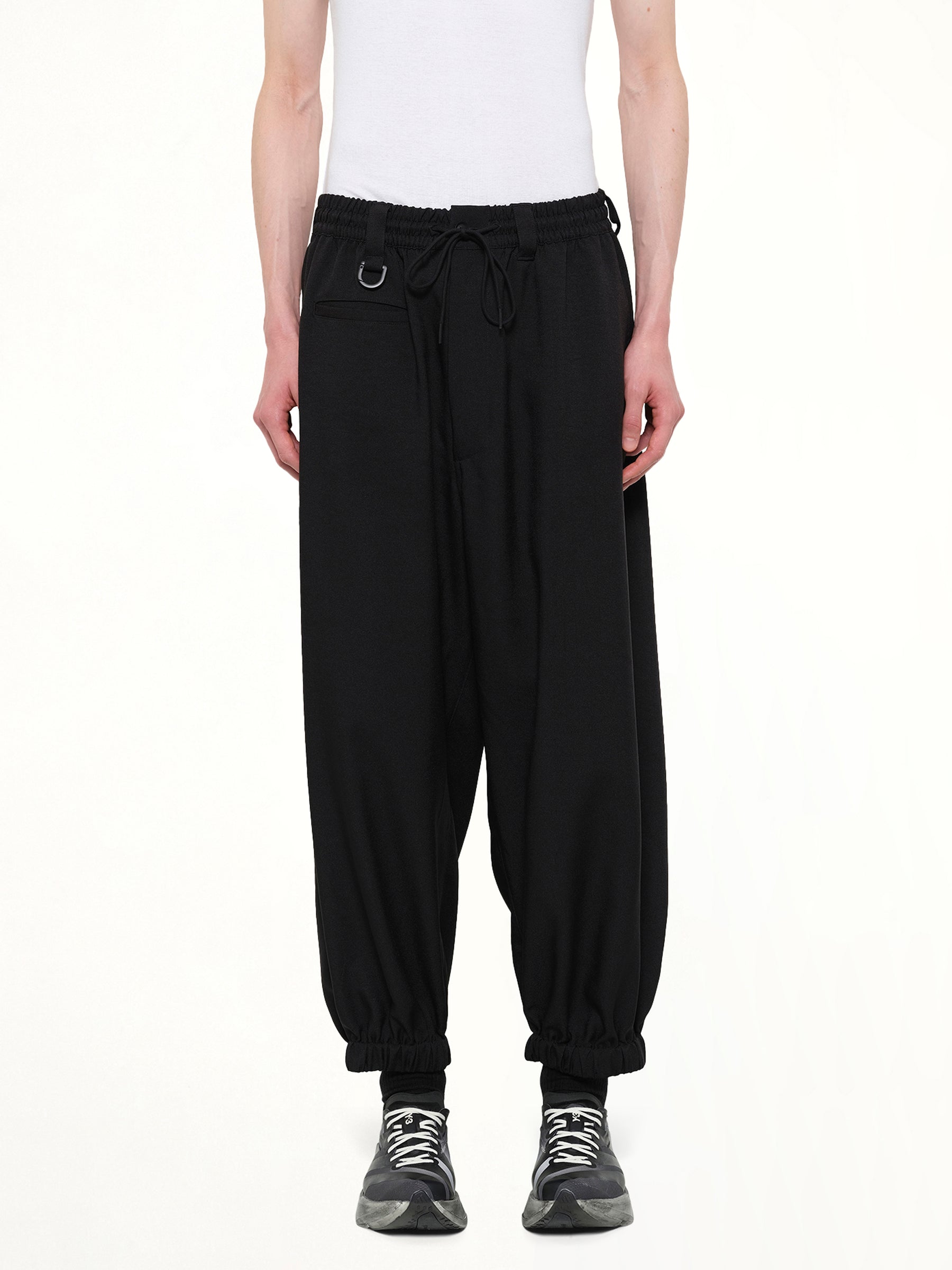 Y-3 Nylon Cuffed Pants in Black