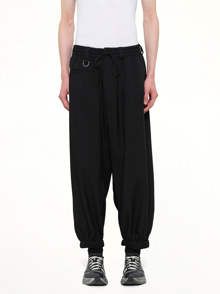 Y-3 Nylon Cuffed Pants in Black