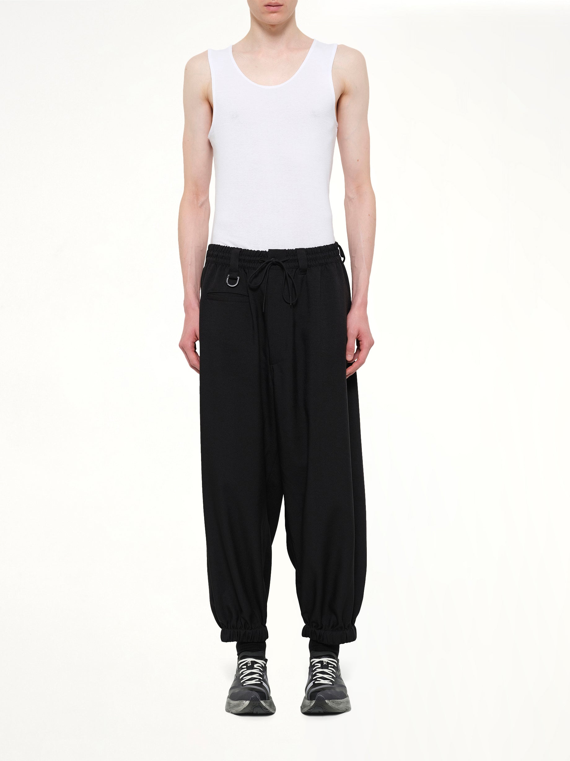 Y-3 Nylon Cuffed Pants in Black