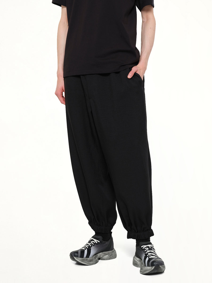 Y-3 Nylon Cuffed Pants in Black