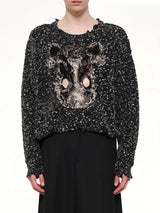 Acting Gas Mask Knit Pullover in Charcoal
