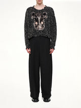 Acting Gas Mask Knit Pullover in Charcoal