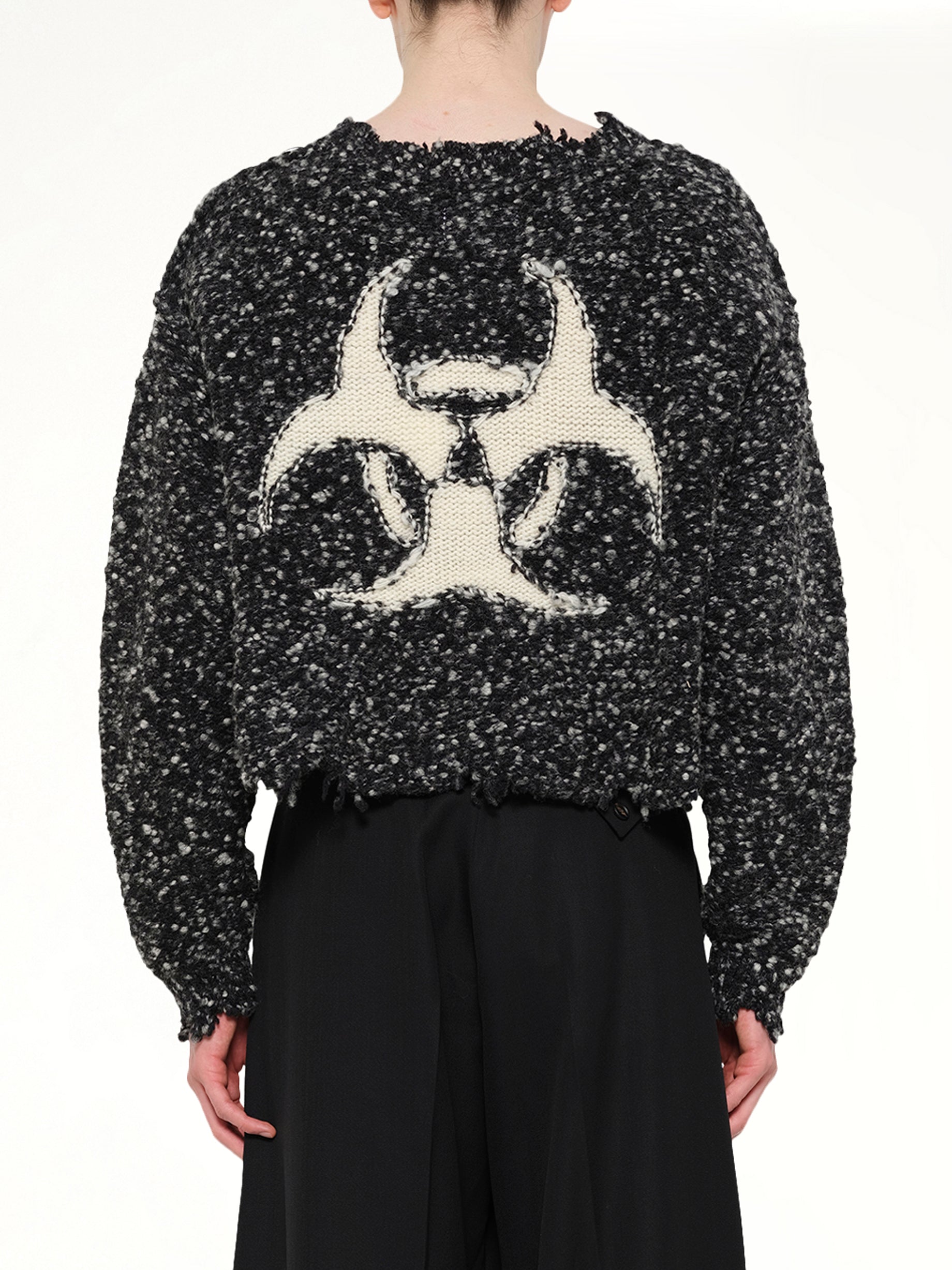 Acting Gas Mask Knit Pullover in Charcoal
