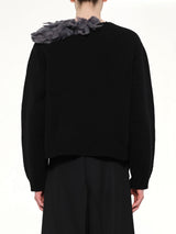 Smoking Factory Intarsia Knit Pullover in Black