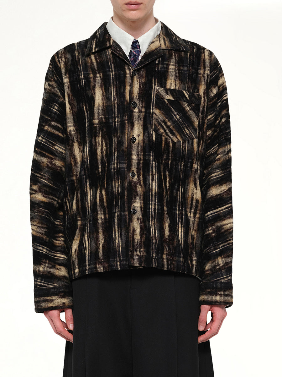 Dust Flocky Pajama Shirt in Black