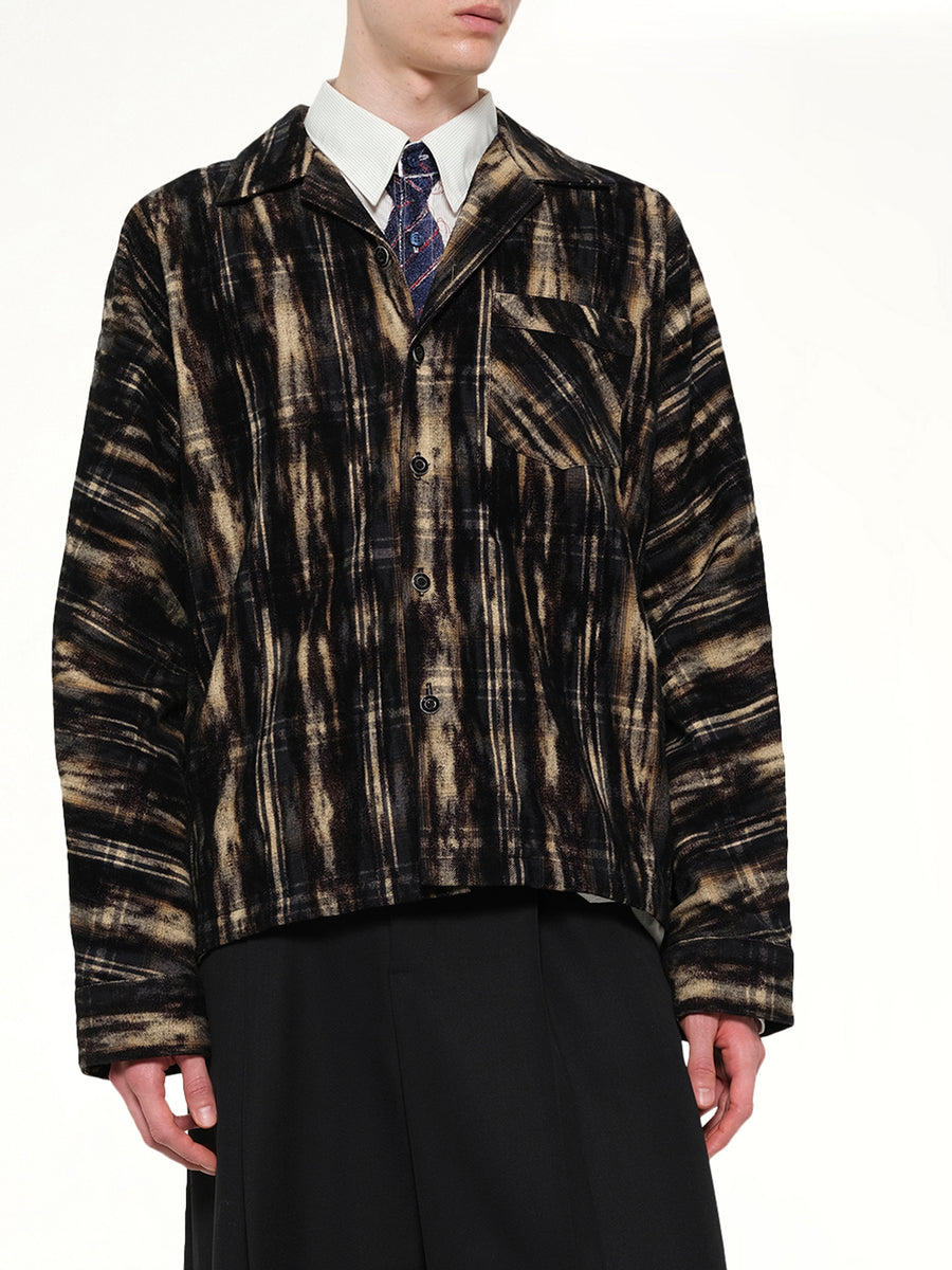 Dust Flocky Pajama Shirt in Black