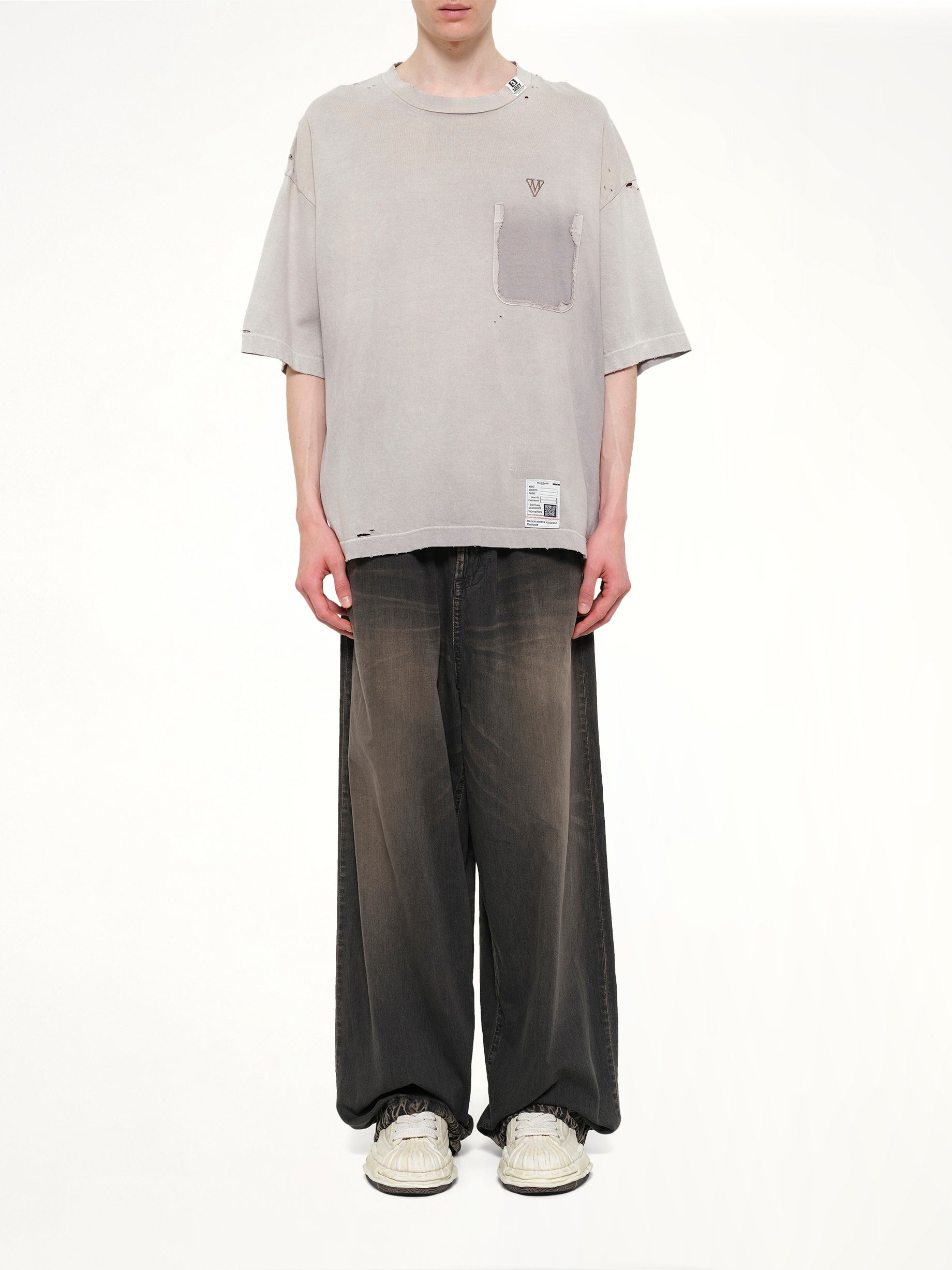 Sun Faded T-Shirt in Beige
