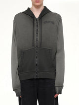 S-WAFY-HOOD-ZIP Hoodie in Washed Black
