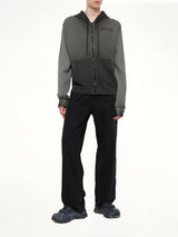 S-WAFY-HOOD-ZIP Hoodie in Washed Black