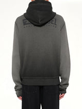 S-WAFY-HOOD-ZIP Hoodie in Washed Black