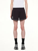 Skull Graphic Run Shorts in Black
