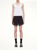 Skull Graphic Run Shorts in Black