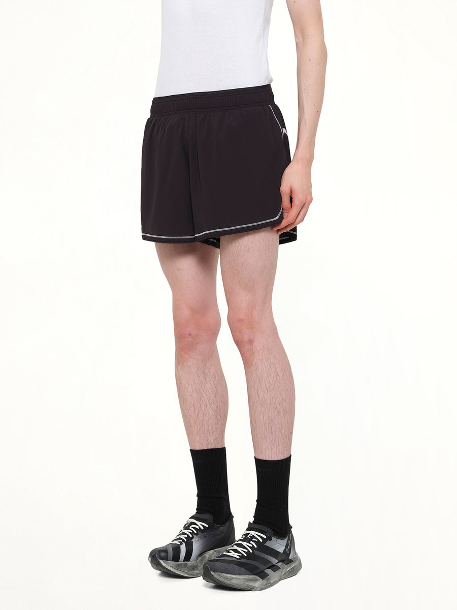 Skull Graphic Run Shorts in Black