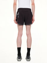 Skull Graphic Run Shorts in Black