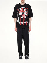 Skull Graphic T-Shirt in Black/Red