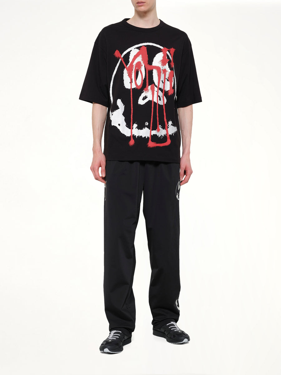 Skull Graphic T-Shirt in Black/Red