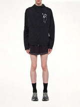 Skull Motif Run Jacket in Black