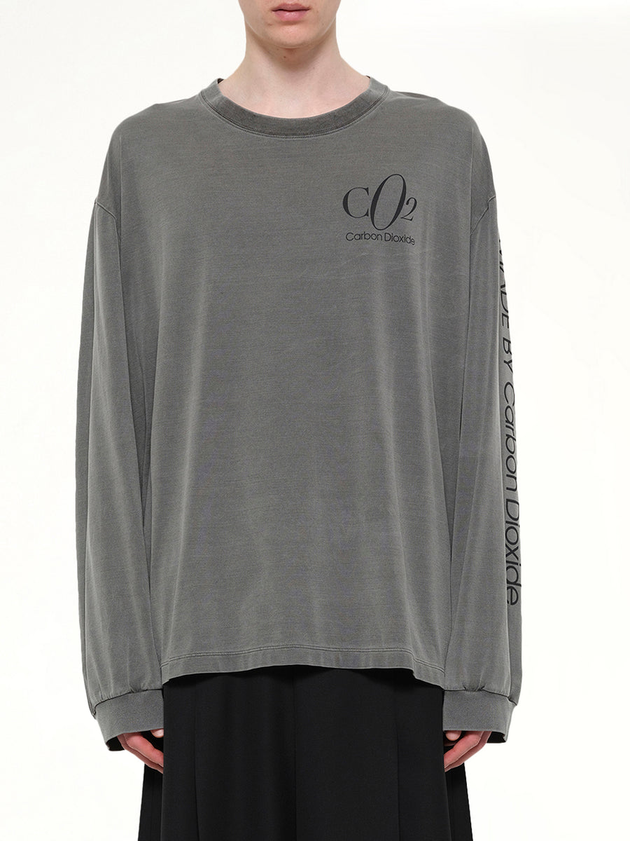 Co2 Air Yarn Long Sleeve T-Shirt in Charcoal