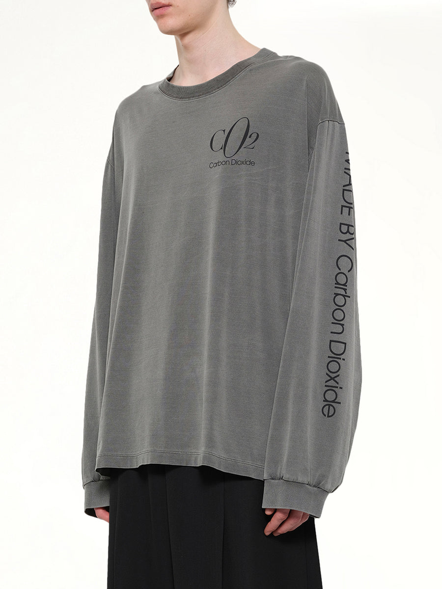 Co2 Air Yarn Long Sleeve T-Shirt in Charcoal