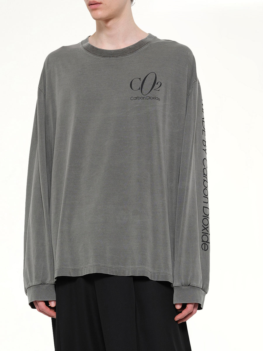 Co2 Air Yarn Long Sleeve T-Shirt in Charcoal