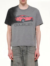 Exhaust Stained T-Shirt in Grey