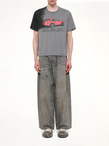 Exhaust Stained T-Shirt in Grey