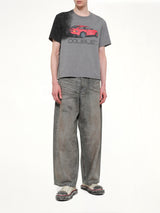 Exhaust Stained T-Shirt in Grey