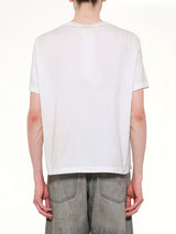 Trompe L’Oeil Embroidery T-Shirt in White