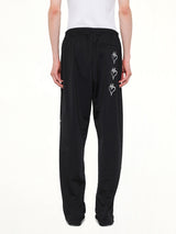 Skull Graphic 3 Stripe Pants in Black
