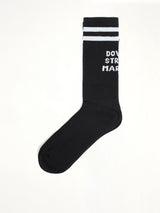 DSM ロゴ ソックス ブラック