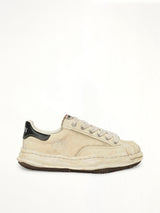 Blakey Bleached Canvas Low Top Sneakers in White