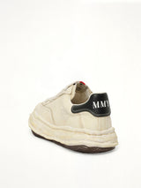 Blakey Bleached Canvas Low Top Sneakers in White