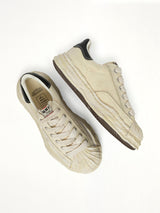 Blakey Bleached Canvas Low Top Sneakers in White