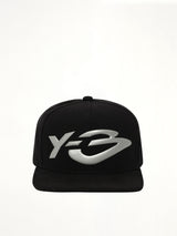 Y-3 Big Liquid Logo Cap in Black