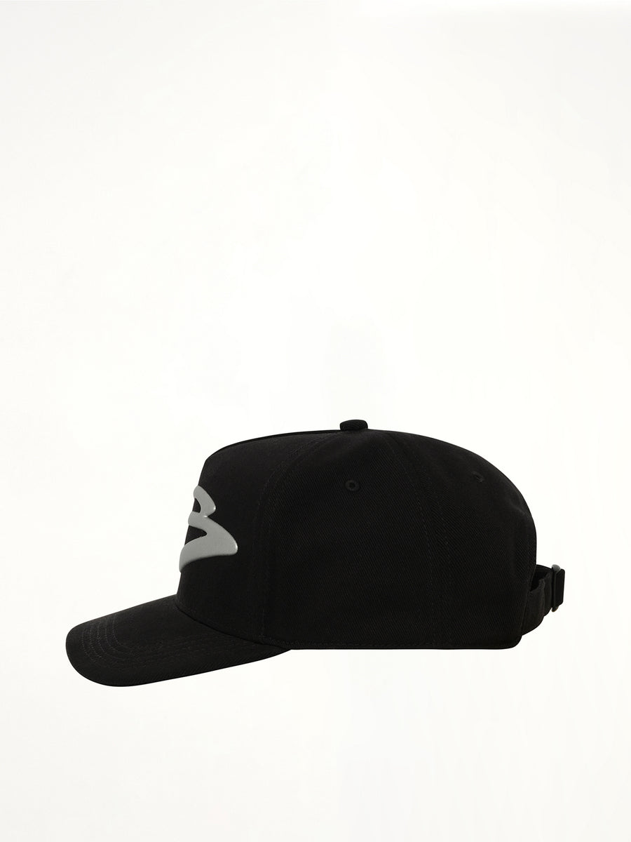 Y-3 Big Liquid Logo Cap in Black