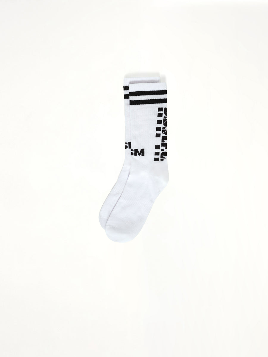 DSM Knit Socks in White