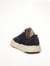 Peterson23 Bleached Canvas Low Top Sneakers in Black