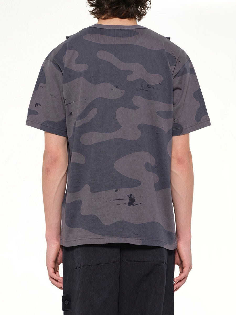 2100016 SS T-Shirt in Blue Grey