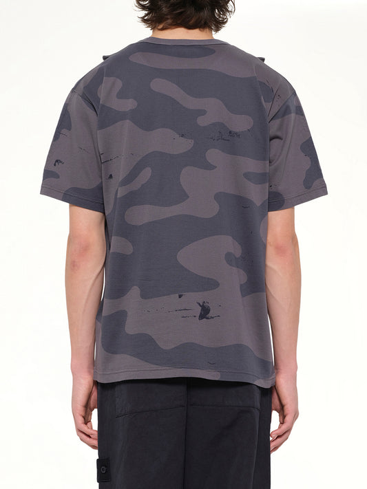 2100016 SS T-Shirt in Blue Grey
