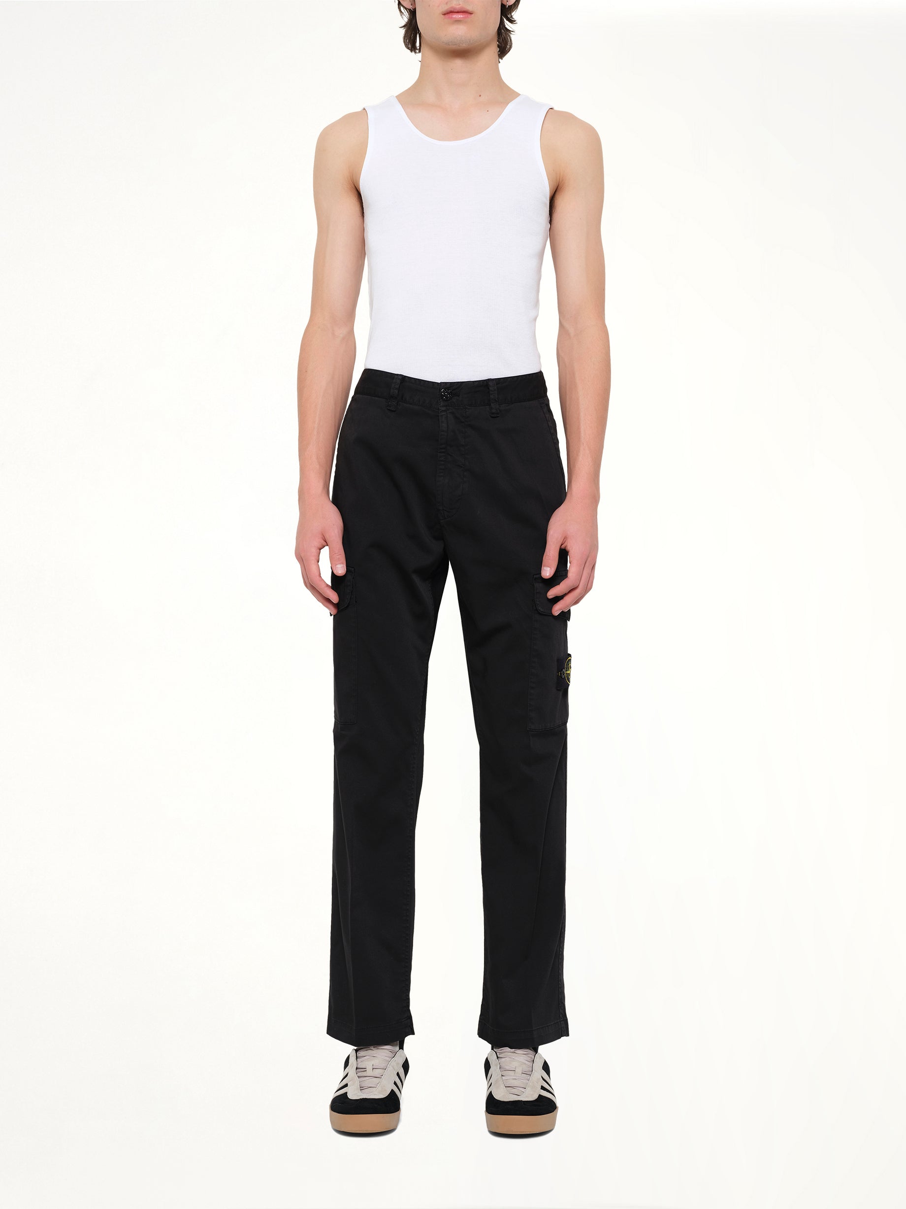 STONE ISLAND 3100023 Trousers in Black Model View from MARAIS