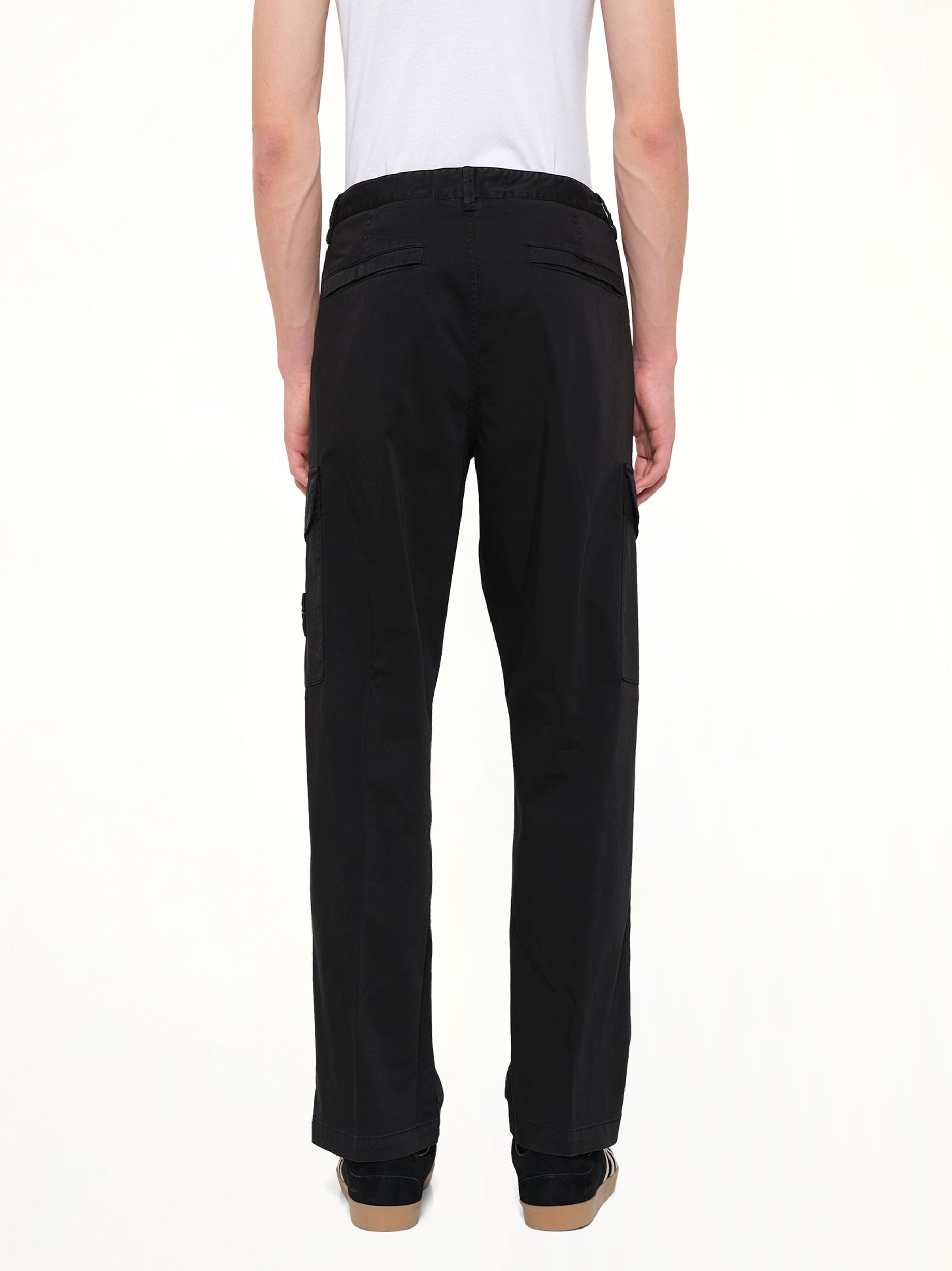STONE ISLAND 3100023 Trousers in Black Back View from MARAIS