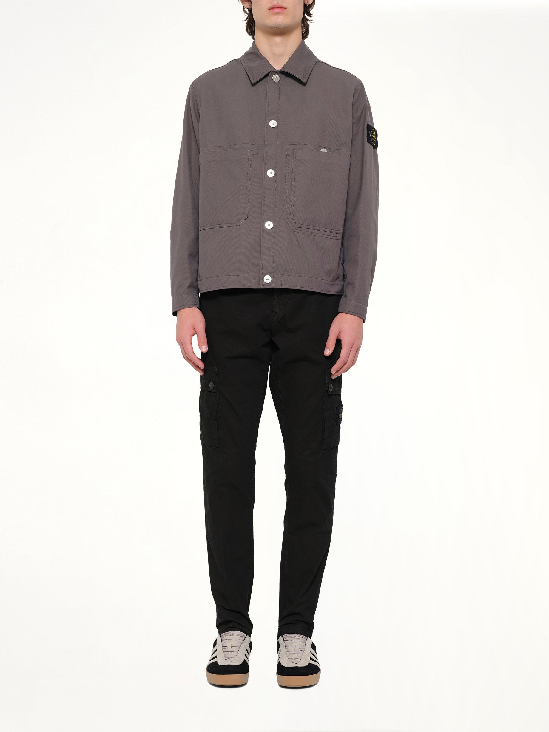 STONE ISLAND 4100076 Jacket in Charcoal Model View from MARAIS