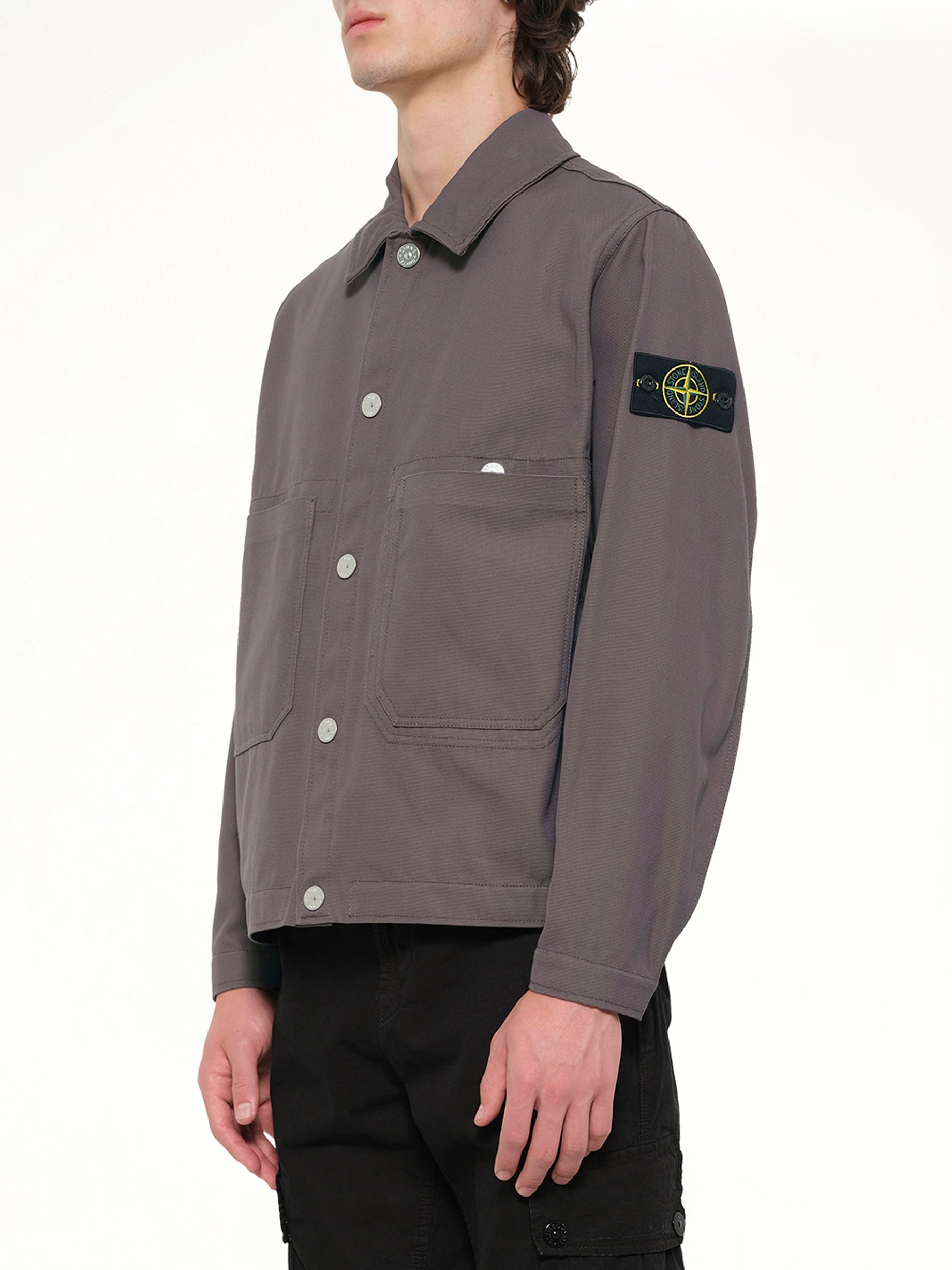 STONE ISLAND 4100076 Jacket in Charcoal Side View from MARAIS