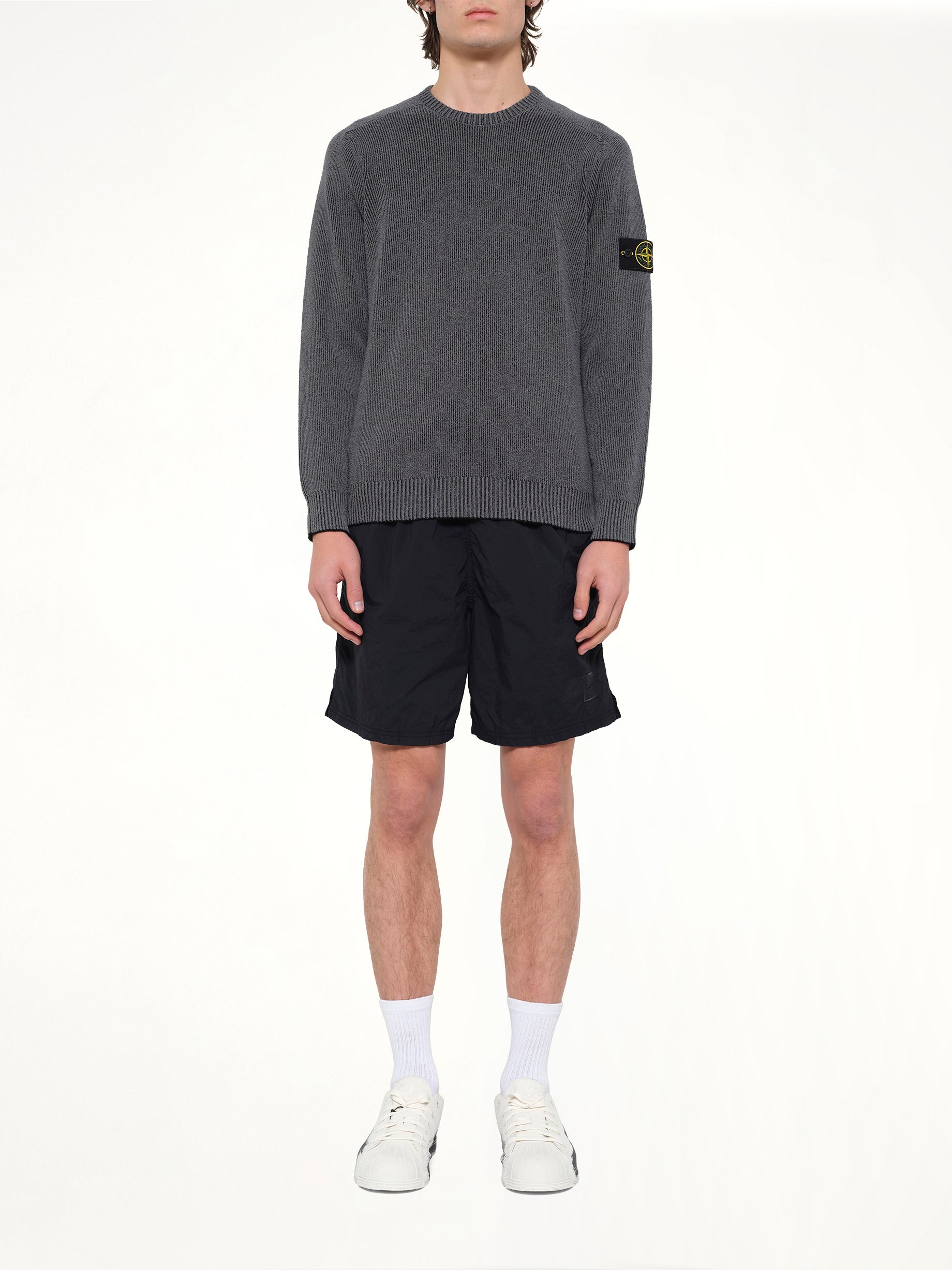 5100033 Crew Neck in Melange Charcoal