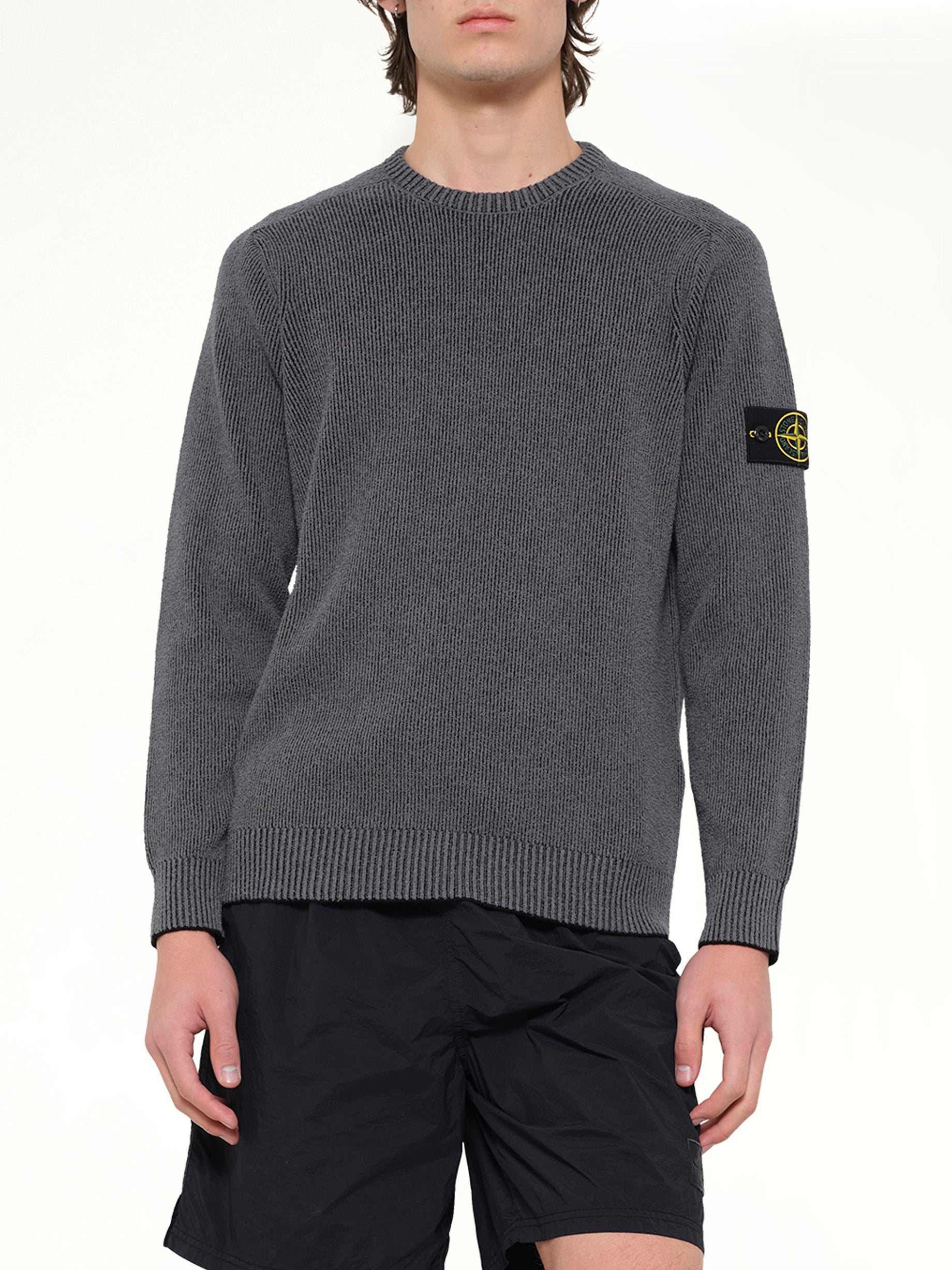 5100033 Crew Neck in Melange Charcoal