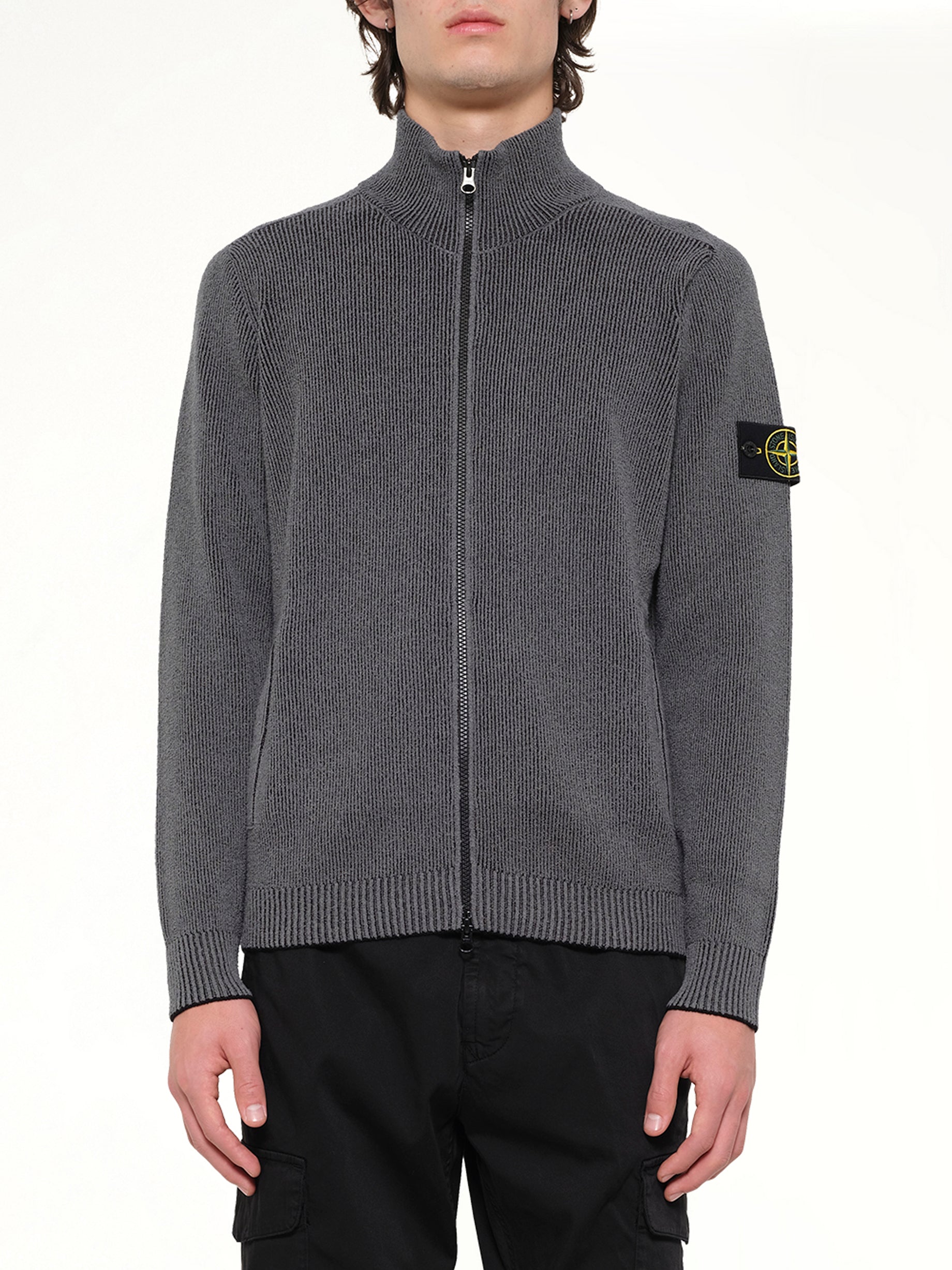 5100034 Cardigan in Melange Charcoal