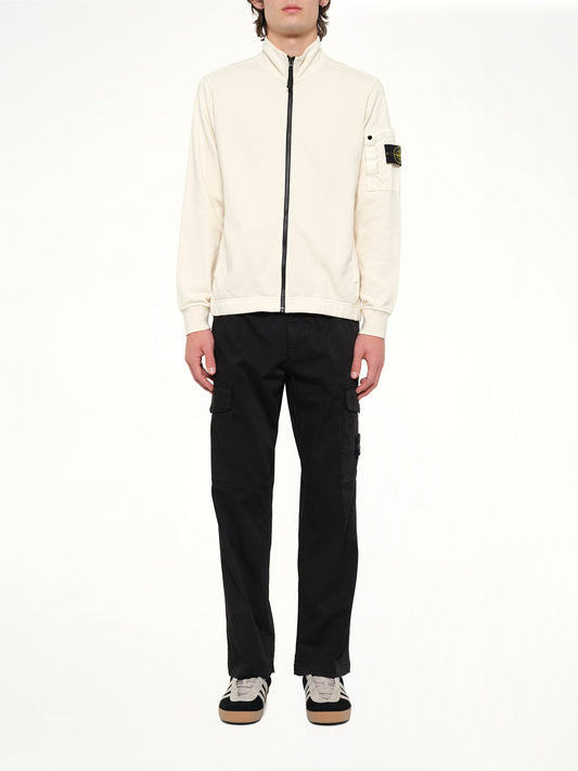6100018 Zip Up Cardigan in Ivory