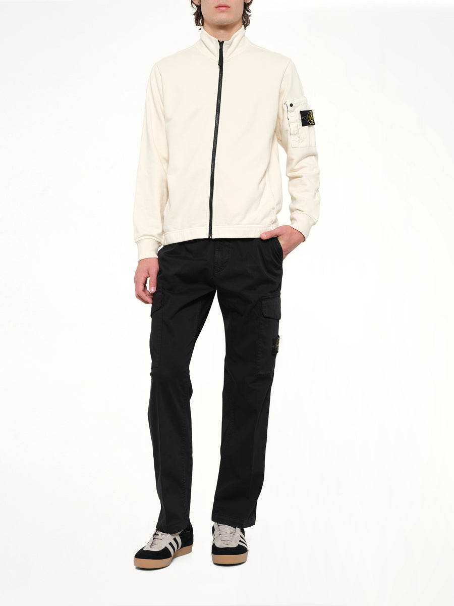 6100018 Zip Up Cardigan in Ivory